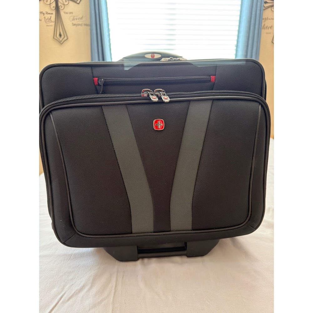 SwissGear Granada Pro Rolling Laptop Case Black 17 Inch Business Travel Bag